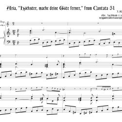 Aria, &ldquo;H&ouml;chster, mache deine G&uuml;te ferner,&rdquo; from Cantata 51