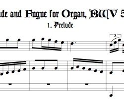 Bach Pr&eacute;lude and Fugue BWV 556