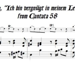 Aria, &ldquo;Ich bin vergn&uuml;gt in meinem Leiden,&rdquo; from Cantata 58