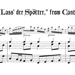 Aria, &ldquo;Lass&rsquo; der Sp&ouml;tter,&rdquo; from Cantata 70