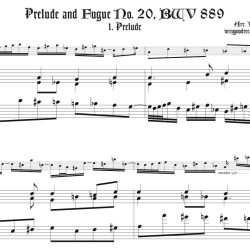 Pr&eacute;lude and Fugue No. 20, BWV 889