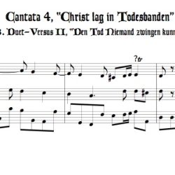 Versus II, “Den Tod Niemand zwingen kunnt”, from Cantata 4, <i>Christ lag in Todesbanden</i>, arr. for recorder trio