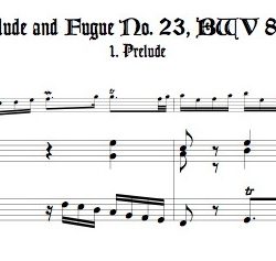 Pr&eacute;lude and Fugue No. 23, BWV 892&eacute;