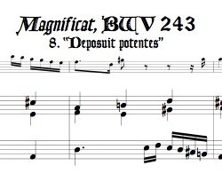 Aria, &ldquo;Deposuit potentes&rdquo; from *Magnificat*, BWV 243, transposed to d