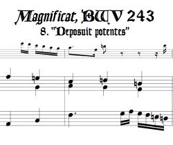 Aria, &ldquo;Deposuit potentes&rdquo; from *Magnificat*, BWV 243, transposed to f