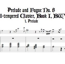 Pr&eacute;lude and Fugue No. 8 BWV 853