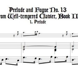 Pr&eacute;lude No. 13, BWV 882/1