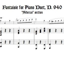 “Scherzo” from Fantaisie for pf. 4-hands, D. 940