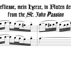 Bach Aria &ldquo;Zerfliesse mein Herze in Fluten der Z&auml;hren&rdquo; No. 63 from the *St. John Passion* BWV 245, arr. for alto & bass recorders