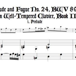 Pr&eacute;lude and Fugue No. 24, BWV 893