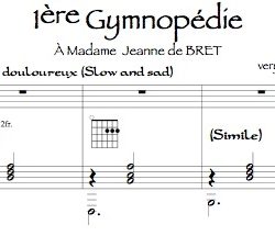 <i>3 Gymnopédies</i> arr. for tenor recorder, doubling alto, and guitar